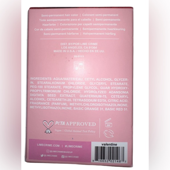 Lime crime semi-permanent Unicorn full coverage hair color: Valentine - Picture 6 of 7